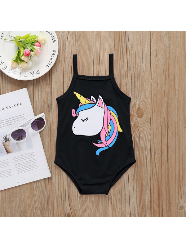 【12M-4Y】Girls Cartoon Pony Avatar One-piece Swimsuit