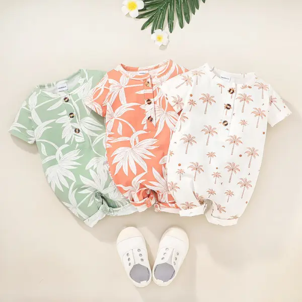 【0M-12M】Baby Summer Short-sleeved Romper Romper - Popopiestyle.com 