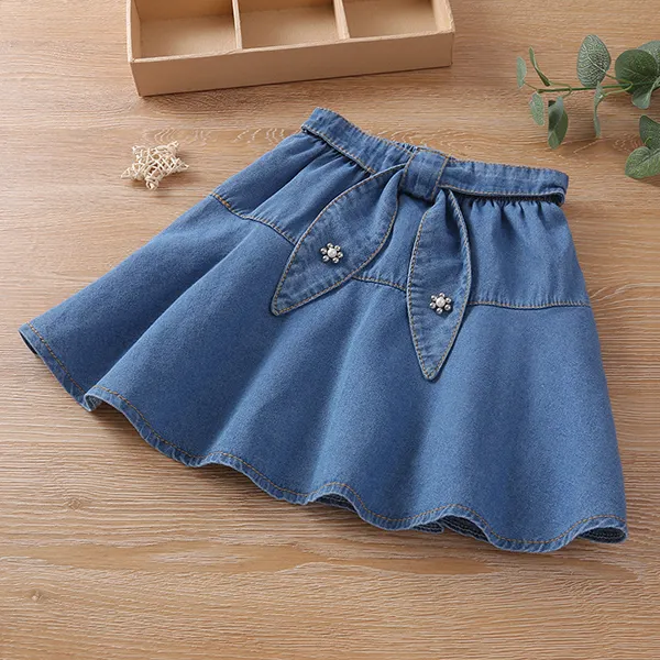 【3Y-13Y】Girls Casual Denim Skirt - Popopiearab.com 