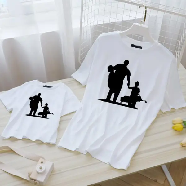 Summer New Father And Son Short-sleeved T-shirt - Popopiestyle.com 