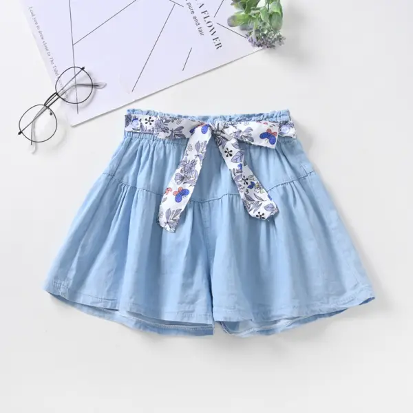 【3Y-13Y】Girls' Denim Shorts - Popopiestyle.com 