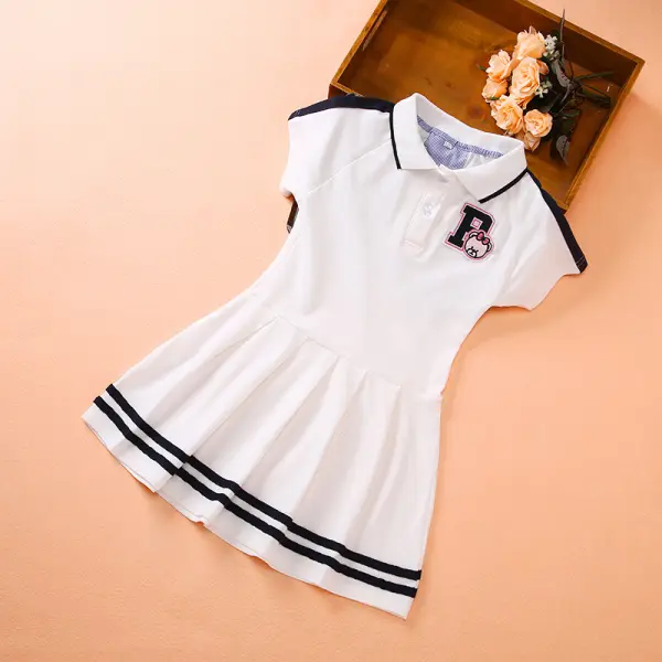 【2Y-11Y】Girls Summer College Style Princess Dress - Popopiestyle.com 