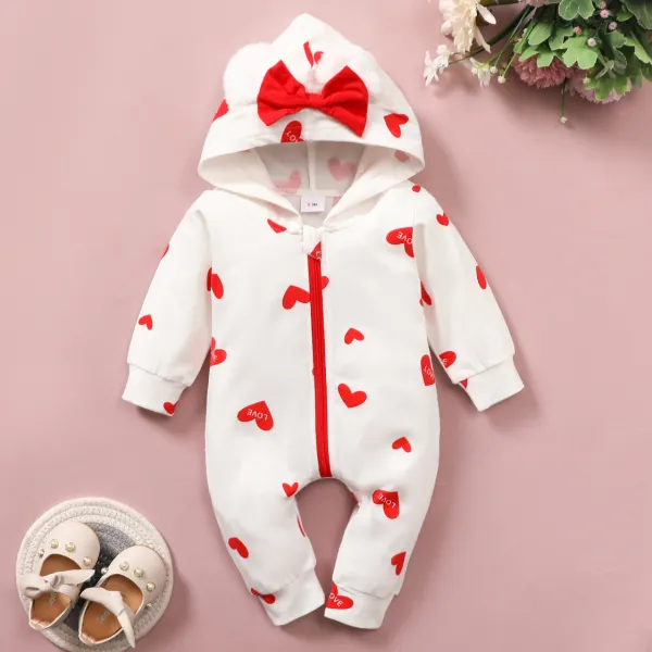 【0M-18M】Cute Red Cartoon Butterfly Print Romper - Popopiearab.com 