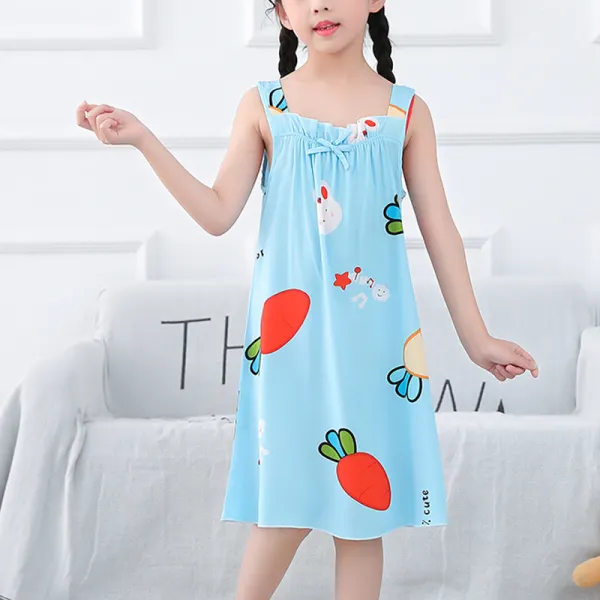 【2Y-13Y】 Girls Casual Cartoon Suspender Dress - Popopiestyle.com 