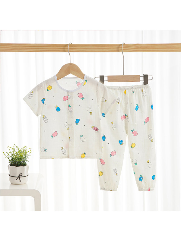 【12M-9Y】Girls Summer Cartoon Home Service Casual Suit