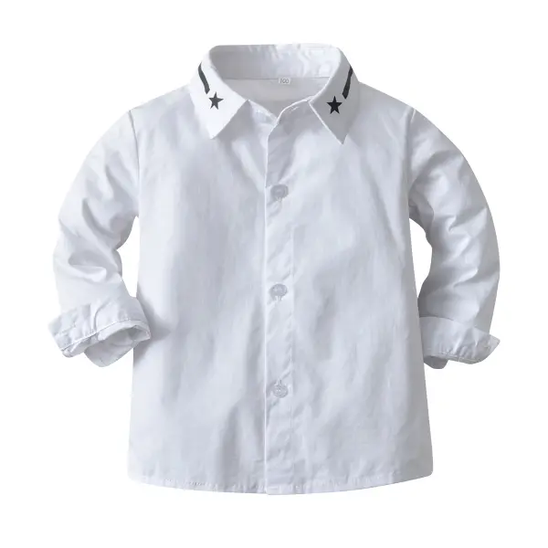 【12M-9Y】Boys Long-sleeved Shirts - Popopiestyle.com 