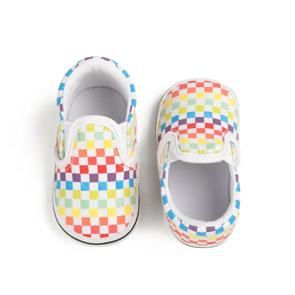 Multicolor Checkerboard Baby Shoes - Popopiestyle.com 