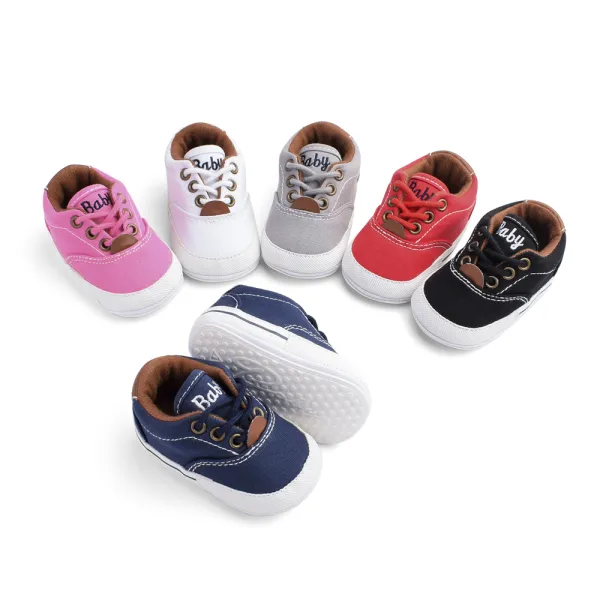 Soft Rubber Sole Baby Canvas Shoes - Popopiestyle.com 