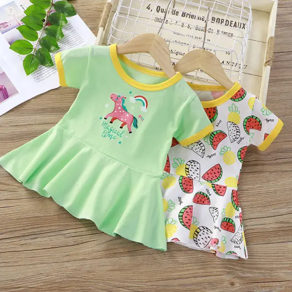 【12M-5Y】Girls Cartoon Print Dress - Popopiestyle.com 