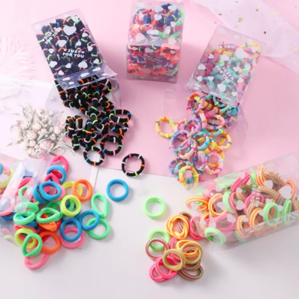 50 Boxed Girls Do Not Injury Hair Tie Hair Tie - Popopiestyle.com 