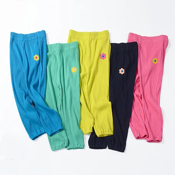 【18M-9Y】Girls Embroidered Casual Trousers - Popopiestyle.com 