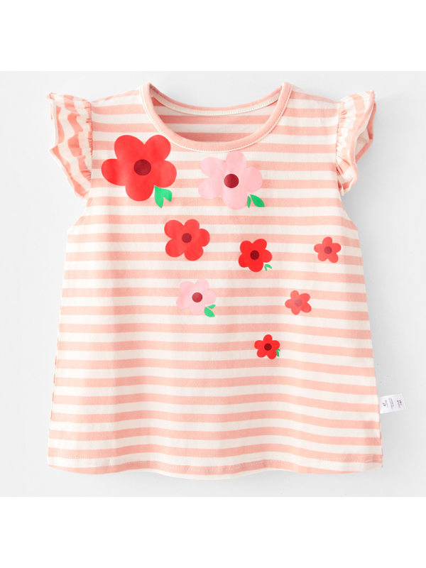 【12M-7Y】Girls Cute Printed Sleeveless T-shirt