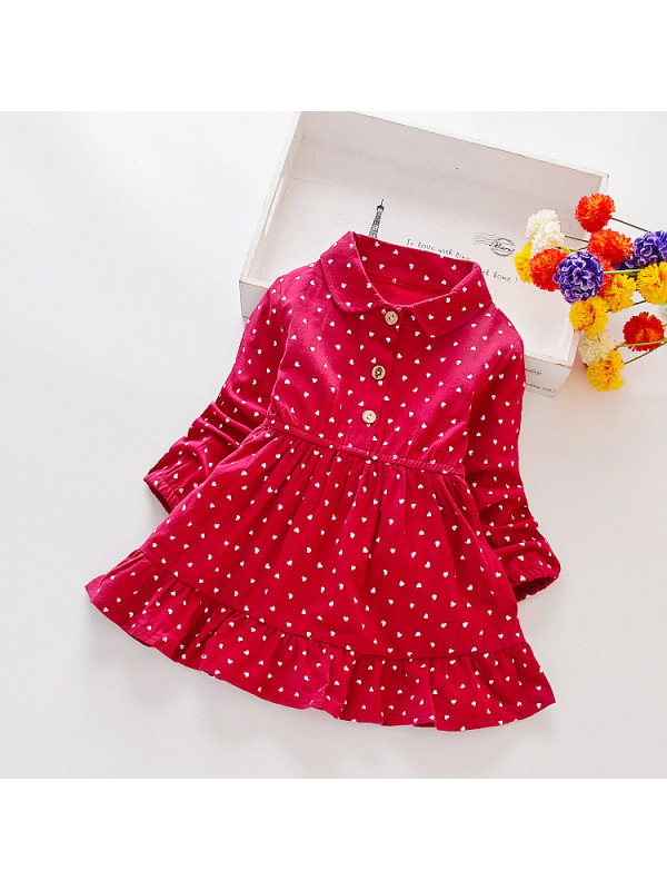 【18M-11Y】Girls Sweet Lace Stitching Dress