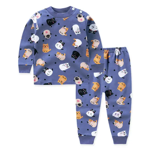 【6M-9Y】Children's Two-Piece Cotton Home Suit - Popopiearab.com 