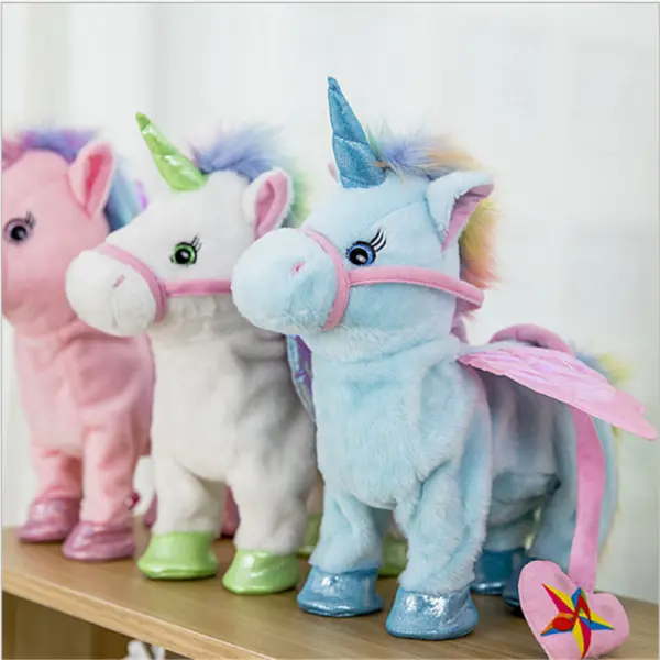 Electric Music Dance Cute Unicorn Leash Pegasus Doll - Popopiestyle.com 