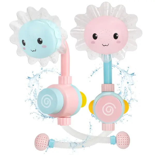 Baby Bathroom Toys Playing In Water Sunflower Shower - Popopiestyle.com 