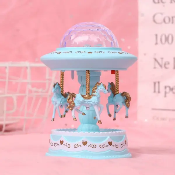 Kids Diamond Shape Cute Carousel Music Box - Popopiestyle.com 