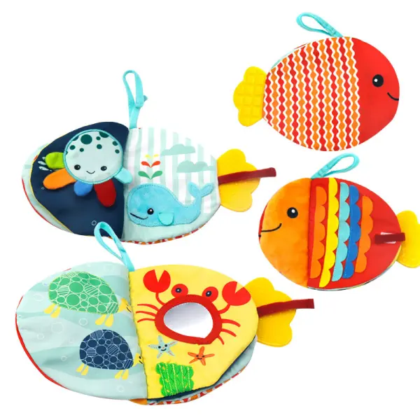 Baby Washable Cartoon Finger Cloth Book Comfort Toy - Popopiestyle.com 