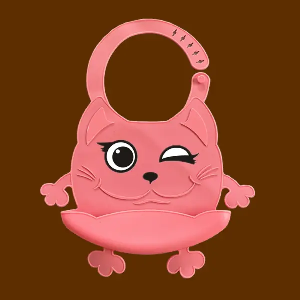 Baby Cute Cartoon Shape Soft Silicone Waterproof Bib - Popopiestyle.com 