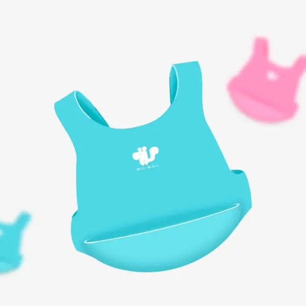 Baby Solid Color Liquid Silicone Soft Strap Bib - Popopiestyle.com 