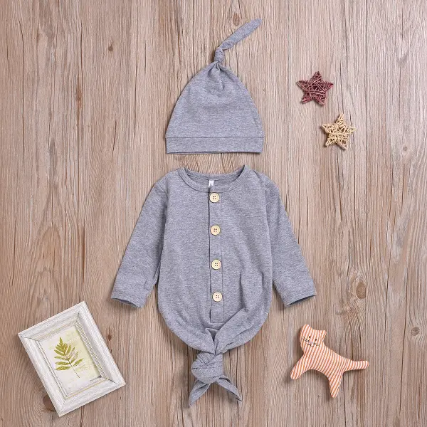 Baby Comfortable Long Sleeve Sleeping Bag And Hat - Popopiestyle.com 