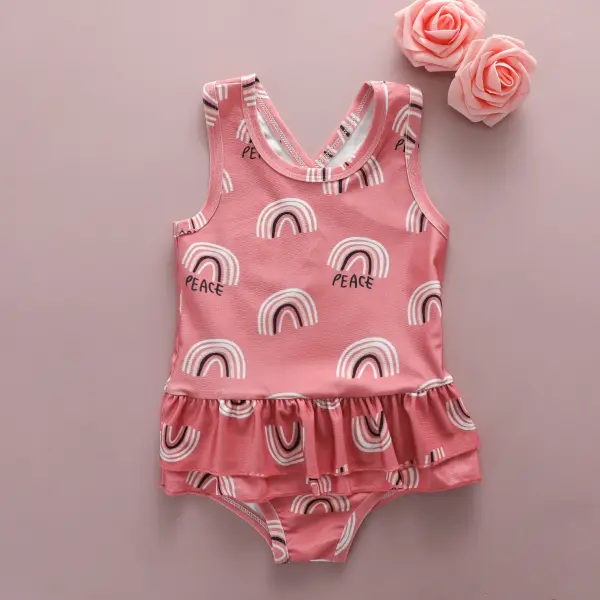 【18M-7Y】Girls Cartoon Full Print Ruffled One-piece Swimsuit - Popopiestyle.com 