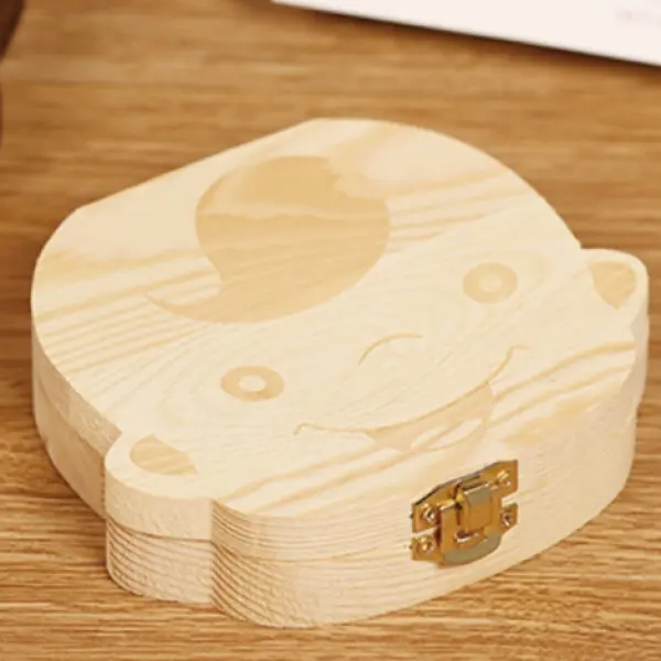 Baby Wooden Deciduous Teeth Lanugo Storage Box - Popopiestyle.com 