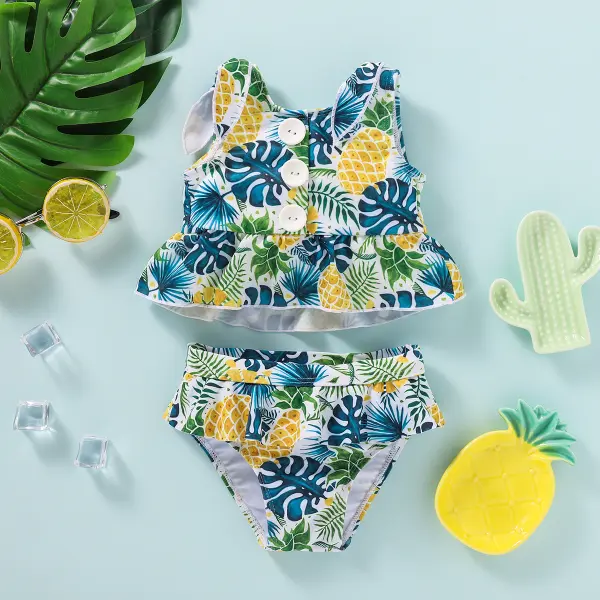 【3M-3Y】Girls Sweet Flower Bikini - Popopiestyle.com 