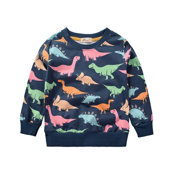 【18M-7Y】Boys Cartoon Full Of Dinosaur Print Sweater - Popopiestyle.com 