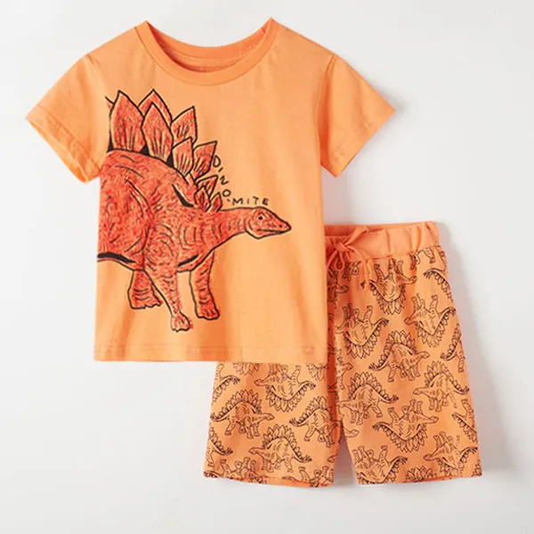 【18M-9Y】Boys Dinosaur Print Casual Suit - Popopiestyle.com 