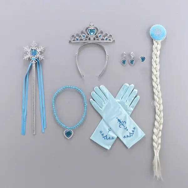 Princess Headdress Set Wig Crown Magic Wand Unicorn Headband - Popopiestyle.com 