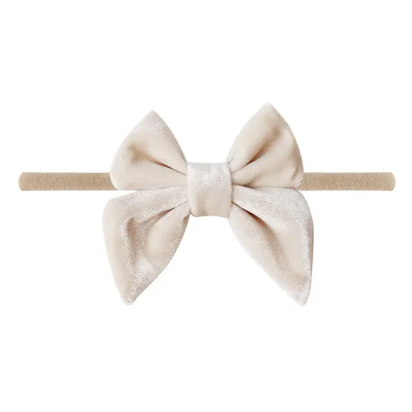 Girls Fashion Velvet Bow Headband - Popopiestyle.com 