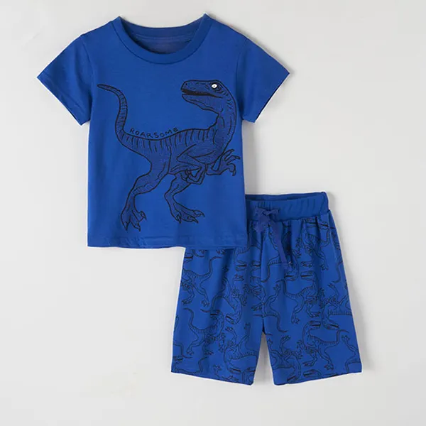 【18M-9Y】Boys Dinosaur Print Casual Suit - Popopiestyle.com 