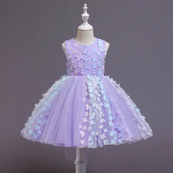 【12M-5Y】Girls Elegant Sleeveless Mesh Princess Dress - Popopiestyle.com 