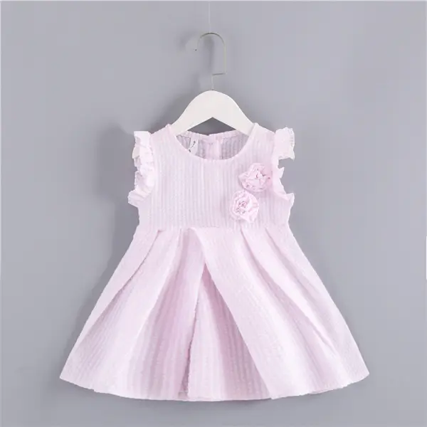 【12M-5Y】Girls' Fine Plaid Waist Princess Dress - Popopiestyle.com 