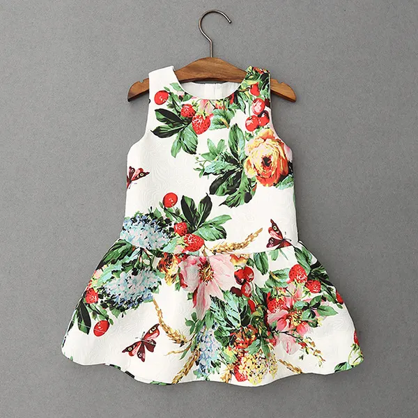 【18M-7Y】Girls Print Butterfly Dress - Popopiestyle.com 