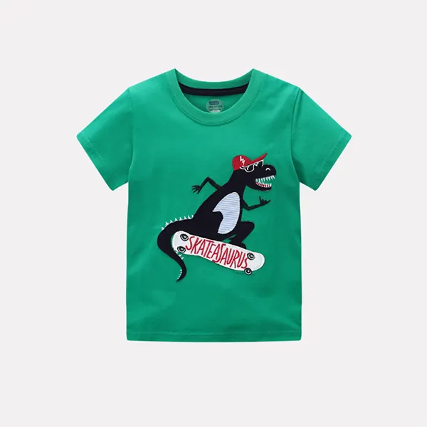 【18M-9Y】Boys Cartoon Print Short Sleeve T-shirt - Popopiestyle.com 