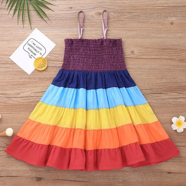 Girl Sweet Color Block Dress - Popopiestyle.com 