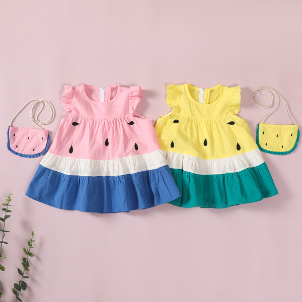 90 1cm バッグ付きスイカ柄ワンピース Popopiekids Com