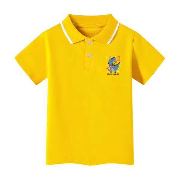 Boys' Cartoon Print Short-sleeved Polo Shirt - Popopiestyle.com 