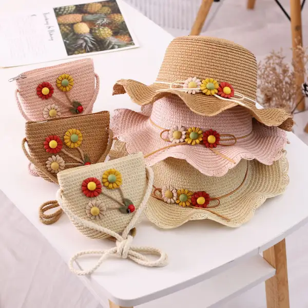 Sweet Flower Hat and Bag Set - Popopiestyle.com 