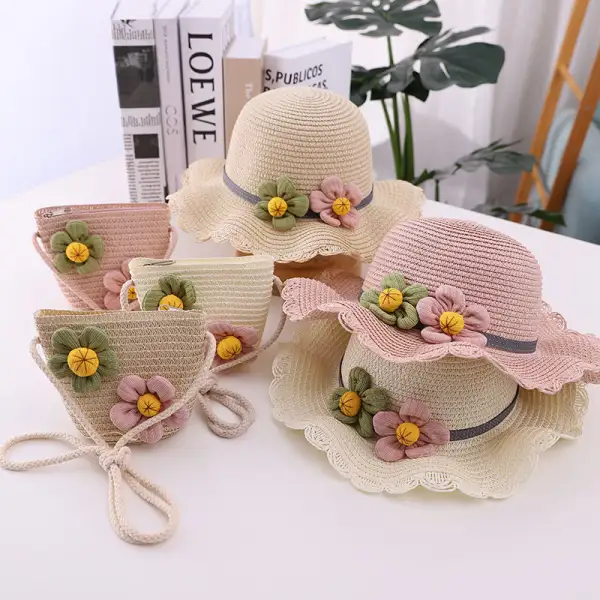 Sweet Flower Hat and Bag Set - Popopiestyle.com 