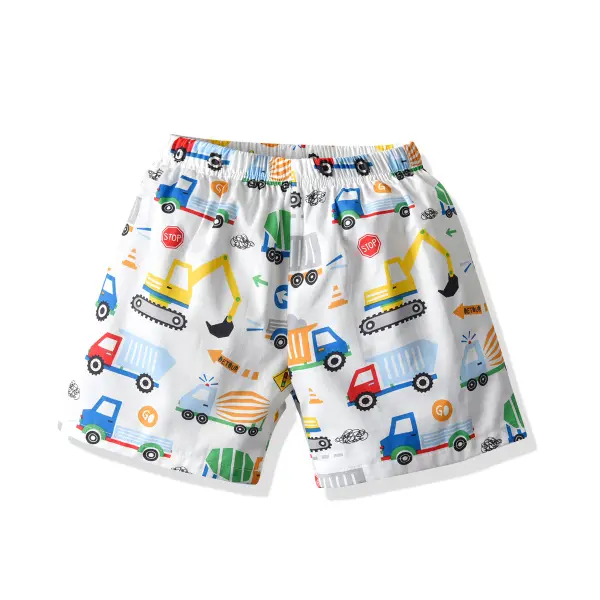 Children's Cartoon Car Casual Shorts - Popopiestyle.com 