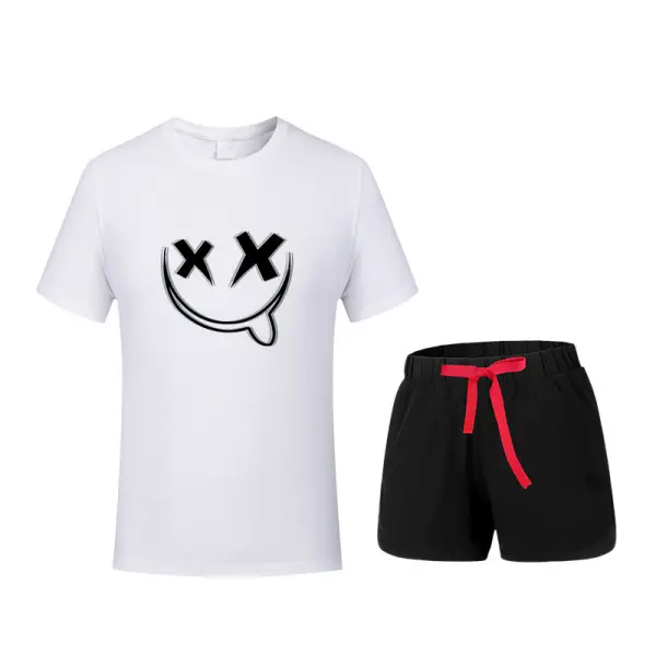 【12M-9Y】Children's Two-piece Suit Short-sleeved Shorts - Popopiestyle.com 