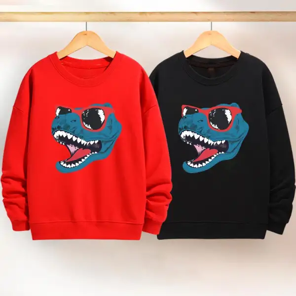 【12M-7Y】Boy's Sweet Dinosaur Sweatershirt - Popopiestyle.com 