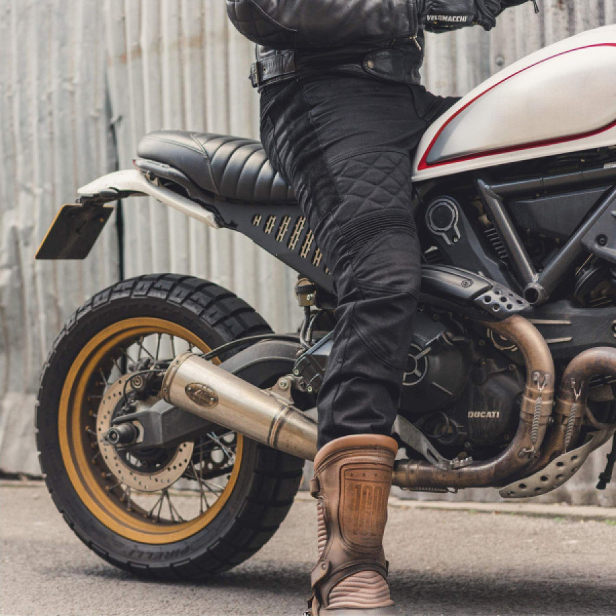 

12oz stretch denim biker pants