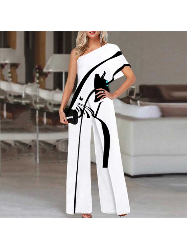Fashion Art Painting Print Jumpsuit