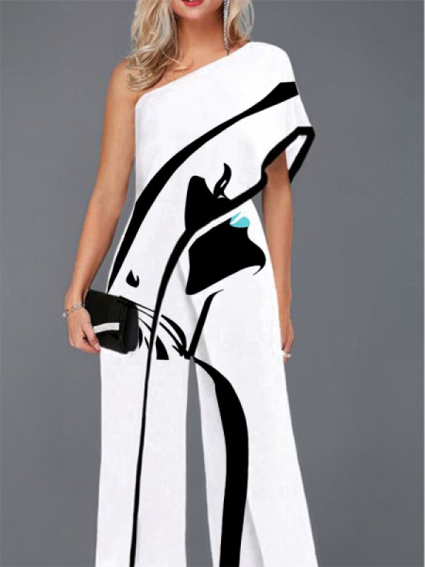 Fashion Art Painting Print Jumpsuit