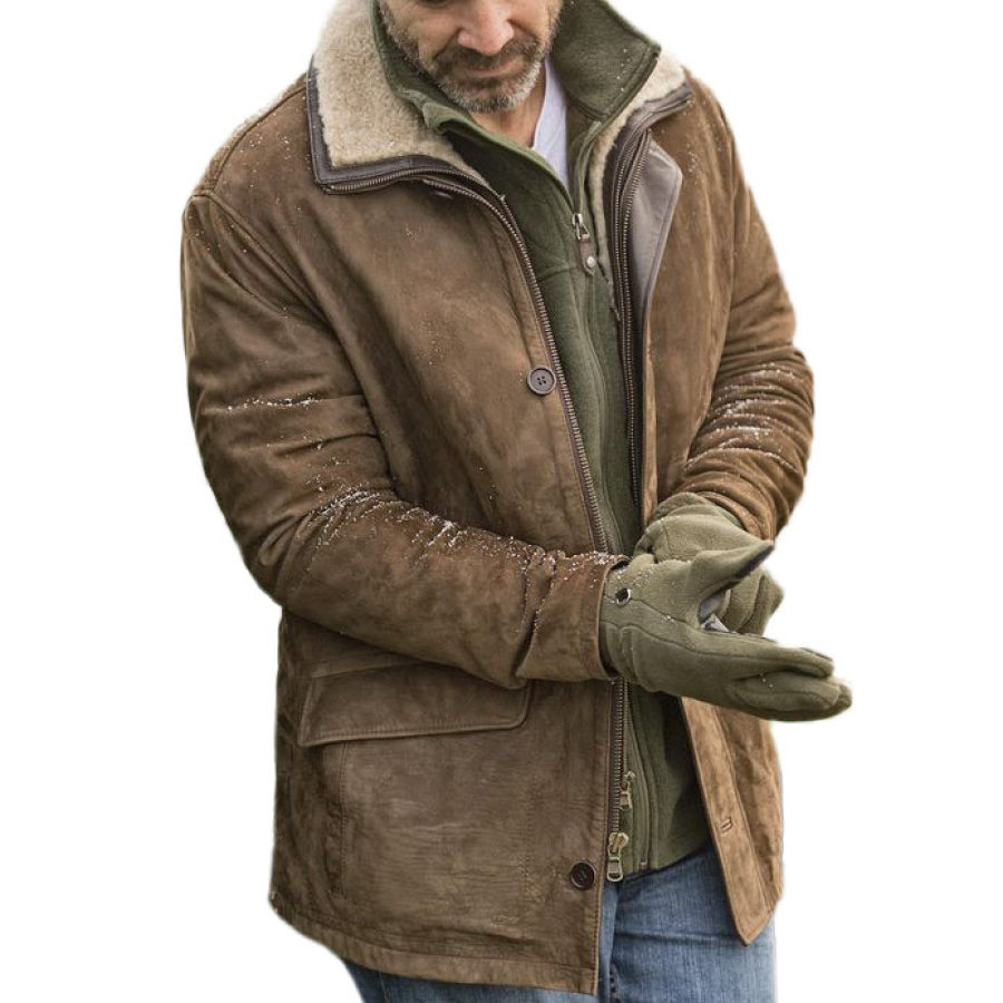 

Mens Outdoor Retro Warm Cotton Jacket