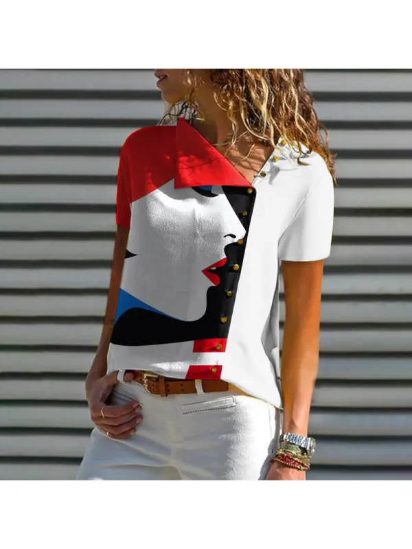 Рубашка с принтом Fashion Art - Funluc.com 